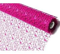 PuntoCasaStore Rotolo Tulle Rete Spider Traforata Polycotton 48 cm x 5 Yards 4,60 Metri Confezioni Regalo Decorazioni Floreali bomboniere Eventi Fai da Te Elegante Resistente (Fuxia)
