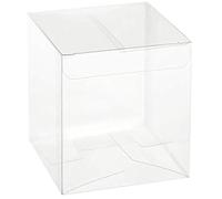 PuntoCasaStore SCATOLE BOMBONIERE Pieghevoli Trasparenti Pet PVC Confezione Regalo Contenitore portaconfetti plastica Astuccio Cono Cofanetto Baule Multiuso (20 PZ, 10x10x14 CM)