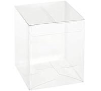 PuntoCasaStore SCATOLE BOMBONIERE Pieghevoli Trasparenti Pet PVC Confezione Regalo Contenitore portaconfetti plastica Astuccio Cono Cofanetto Baule Multiuso (50 PZ, 5x5x8 CM)