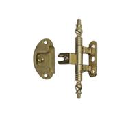 PuntoLuceLed 1 Pezzo Cerniere per Mobili Antichi e Ante in Battuta, Stile Arte Povera Barocco, Finitura Dorata, Scodellino 27 mm con Basetta
