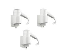 puntoluceled 3 Pezzi Asciugacapelli da Parete 1200W Bianco | Phon da Muro per Hotel Casa Vacanze Bagno Spogliatoio