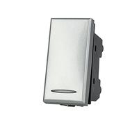 puntoluceled Deviatore 1P 16A compatibile con BTicino Axolute - Silver - Modulo da incasso