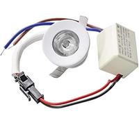 puntoluceled Faretto LED da Interno 1W Luce Calda - Incasso a molla per controsoffitto, vetrina e luce di cortesia