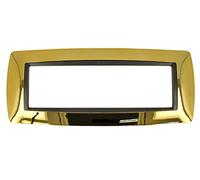 puntoluceled Placca Bombe bombata in tecnopolimero compatibile con BTicino Living International 7 moduli Oro Lucido - Cornice frontale da incasso cassetta 507