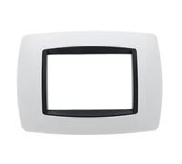 puntoluceled Placca Bombe Compatibile con BTicino Living International 3 Moduli | Bianco