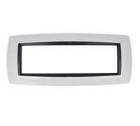 puntoluceled Placca Bombe Compatibile con BTicino Living International 7 Moduli | Bianco