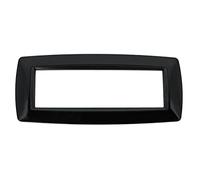 puntoluceled Placca Bombe Compatibile con BTicino Living International 7 Moduli | Nero | Supporti LN4703 L4703 (7 Posti, Nero cod.2)