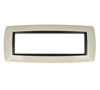 puntoluceled Placca Bombe Compatibile con BTicino Living International 7 Moduli | Sabbia
