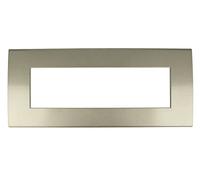puntoluceled Placca in tecnopolimero compatibile con Vimar Arke 7 moduli Titanio - Cornice frontale da incasso cassetta 507