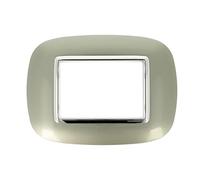 puntoluceled Placca Oval Or ompatibile con BTicino Axolute 3 Moduli | Titanio