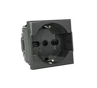 puntoluceled Presa Schuko 2P+T 16A compatibile con BTicino Axolute - Nero - Modulo da incasso