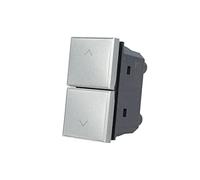 puntoluceled Pulsante Saliscendi 1P+1P Tapparella compatibile con BTicino Axolute - Silver - Modulo da incasso