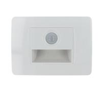 puntoluceled Segnapasso LED 1,6W 220V Incasso Scatola 503 | Placca e Supporto Inclusi | Nero | Luce Calda (Luce Calda, Bianco)