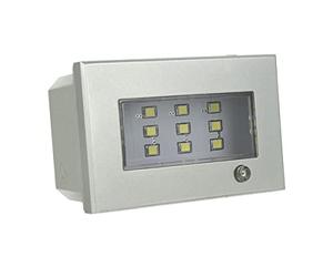 puntoluceled Segnapasso LED Compatibile con BTicino Axolute 3 Moduli 220V | Nero | Luce Cortesia Incasso (Silver cod.33-2T)