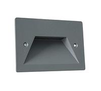 puntoluceled Segnapasso LED Esterno IP65 3W Grigio Luce Fredda 6500K - Faretto da incasso per scale giardino vialetti e muri