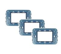 puntoluceled Set 3 Supporti Telaio portafrutti compatibili con con Vimar Plana 7 Moduli | Incasso 503 504 507 (Compatibile Arke 3 moduli | Incasso cassetta 503