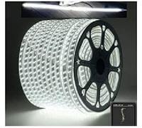 puntoluceled Striscia LED Tripla Siliconata IP65 da Esterno 180 LED/metro 50 metri Luce Bianca Fredda 6500K - Bobina per giardino, sentieri e segnapasso