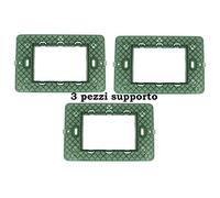 puntoluceled Supporto Telaio portafrutti compatibile con Vimar Plana 3 moduli - Incasso cassetta 503