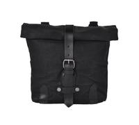 Punxdda Borse Interne Valigie Moto Borsa Laterale Vintage Per Moto Satchel, Borsa Da Appendere In Tela Cerata E Olio Impermeabile Per Piccole Bici Elettriche(Nero)