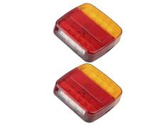 Punxdda Gruppo Fanale Posteriore Fanale Posteriore 12V Indicatore Direzione 26 LED Luce Posteriore Luce Targa Luce Retromarcia Freno Stop Rimorchio Camion Luci posteriori esterne(2pcs)
