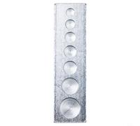 Punzonatrice 7 in 1 per lavori in pelle, rivettatrice con piastra inferiore, strumento per bottoni a pressione in acciaio al carbonio per fori da 6/7/8/9/10/12/15 mm, manico antiscivolo