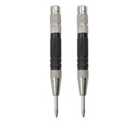 Punzonatrice centrale automatica regolabile per metallo e legno, confezione da 2, con punta in acciaio temprato, funzionamento con una sola mano per marcatura di precisione, avvio di foratura e