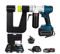 Punzonatrice idraulica, perforatrice elettrica per acciaio con matrici da 16/20/22/25/28/32 mm, 2 batterie, profondità di 150 mm, per impieghi gravosi per metallo, ferro e lamiere(With 1 mold)