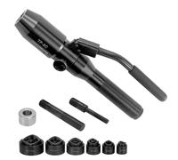 Punzonatrice Idraulica, Punzonatrice Elettrica, Punzoni a espulsione da 22,5 mm a 61,5 mm, kit di utensili for scavatrice idraulica con 6 matrici, le matrici for punzonatura sono frese secondarie(8C)