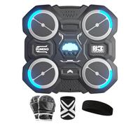 Punzonatrice musicale - Allenatore di musica da boxe, montaggio a parete, attrezzatura musicale per boxe con impostazioni di velocità, luci LED per bambini e adulti, per esercizi a casa