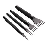 Punzonatrice per pelle, perforatrice per cintura per pelle, kit di utensili manuali professionali con punzonatura a 1 2 4 6 rebbi, perfetto per progetti fai da te in pelle, cinture fatte a mano