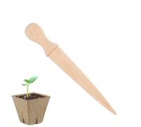 Punzonatrice per semina, in legno, strumento ergonomico da giardinaggio, robusto per la casa e il vivaio, 14,6 x 2 cm, per seminare balconi e cortili