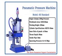 Punzonatrice pneumatica 200 kg Singola colonna 63 Tipo Rivettatrice ad alta precisione for pressa da banco Piccola milza a gas Fai da te per principianti(Standard type)