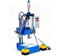 Punzonatrice pneumatica da banco 110/220V Punzonatrice da banco | Piccola punzonatrice manuale banco con doppio pulsante controller con display per metallo/plastica(Pressure 200kg/440lbs)