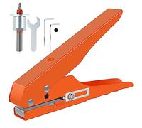 Punzone a foro singolo, 5/16 pollici regolabile coperchio vite perforazione, perforatore per fori pesanti, pinze per punzonatura bordi con punta conica limite per carte di carta, film duro, legno