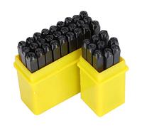 Punzone Alfabeto con Lettera Numerica, 36 Pz Set di Punzoni in Acciaio al Carbonio Set di Strumenti per Punzoni per Impieghi Pesanti Kit di Strumenti per Stampaggio in Metallo per Pelle Metallica(5mm)