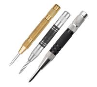 Punzone automatico 1 pz. Punzone centrale automatico Punzone automatico generale Trapano for metallo Punzone automatico a molla regolabile Set di utensili manuali(155mm Silver)