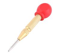 Punzone automatico per foro centrale con punta in acciaio ad alta velocità e corpo in ottone per marcare acciaio, alluminio, rame e legno, utensile manuale caricato a molla per il (Ottone + cappuccio