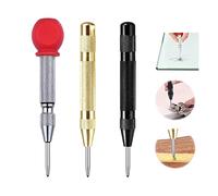 Punzone Automatico Punzone A Molla Strumento Punzone A Molla Punzoni Di Centra Punzonatura Del Foro Centrale Punzone Centrale Automatico Utensile Manuale Con Foro Centrale,Antiscivolo,3pcs