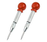 Punzone centrali automatiche da 15,2 cm per schiacciare gli utensili a molla con cappuccio per cuscino, perforatore centrale in metallo, legno, vetro, plastica (argento)