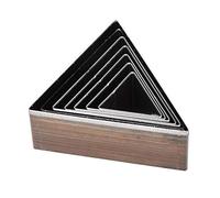 punzone metallo attrezzi cuoio Set di fustelle per taglio in pelle 7pcs Set di perforatori a triangolo triangolare A09 Cutter per campane in pelle Stampo per taglio artigianale in pelle