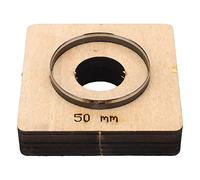 Punzone Per Cuoio Rotondo, Fustella Taglio 50mm, Acciaio Lega e Legno Betulla - Taglio Rapido e Preciso, Per Pelle, Carta e Tessuti