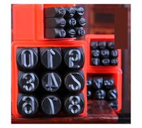 punzoni lettere e numeri 1set 6/8/10mm 0~9 Set di numeri Kit strumenti Die Punch Stamp Stamping Case Utensili manuali artigianali in pelle(8mm)