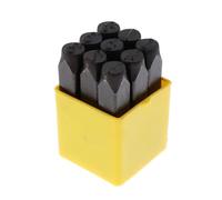 punzoni lettere e numeri 3mm/4mm/5mm/6mm/10mm/12.5mm Francobolli Lettere Numeri 'alfabeto Set Punch Acciaio Metallo Utensile Artigianale(Number 10mm)