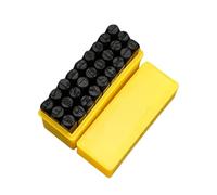 punzoni lettere e numeri Kit for stampaggio di metalli in acciaio da 3-8 mm, utensile for punzonatura, numeri, lettere, alfabeto(5mm English)