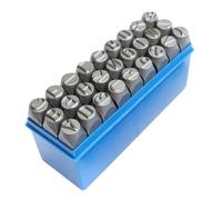 punzoni lettere e numeri Numero manuale di stampaggio rivetti in lega acciaio al cromo vanadio, lettere AZ da 3-12 mm e numeri 0 a 8, simbolo del capitolo inglese(8mm pentagram 1PC)