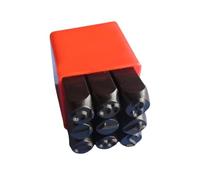 punzoni lettere e numeri Set di punzoni precisione con timbri for lettere e numeri in acciaio for strumenti artigianali in pelle, lavorazione dei metalli fai da te personalizzazione(Number 5mm)