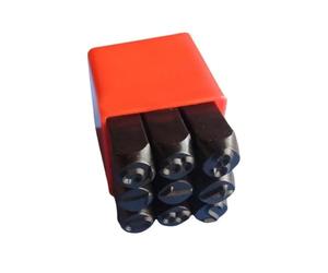 punzoni lettere e numeri Set di punzoni precisione con timbri for lettere e numeri in acciaio for strumenti artigianali in pelle, lavorazione dei metalli fai da te personalizzazione(Number 6mm)