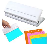 Punzoni per Carta, Perforatrice da Scrivania Regolabile a 6 Fori, Buca Fogli 6 Fori, Perforatore Carta Regolabile in Metallo, Regolabile Diary Punch, per Ufficio Casa Scuola, Fora Fino a 10 Fogli