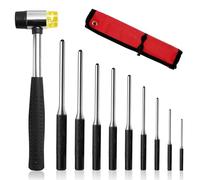 Punzoni per Perni 9 Pezzi Punzoni per Perni Cilindrici Punzoni per Perni - 1,5 mm/2 mm/2,5 mm/3 mm/4 mm/4,5 mm/5,5 mm/6 mm/8 mm