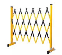 Può espandere le barriere mobili, Retractable Espandable Mobile Traffic Barricade Fence Barrier Pack of 1 Black and Red 120x(250-500) cm(Noir,120x300cm)